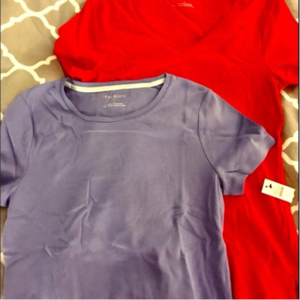 NWT Talbots short sleeve tops (2), size small